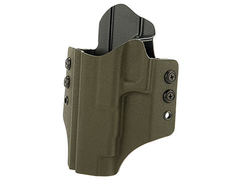 High Speed Gear Inc OWB Kydex Holster for Glock Pistols (Model: Glock 34 35 Competition / Left Hand / Olive Drab)