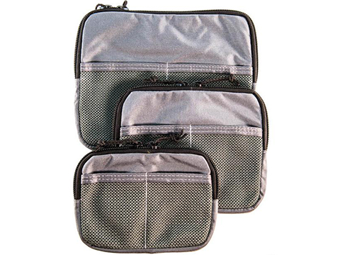HSGI Velcro Mounted Mesh Utility Pouch  (Color: Wolf Grey / Large)