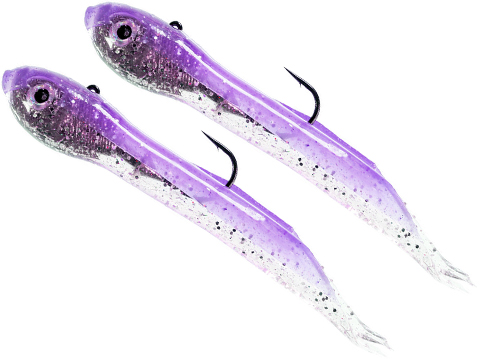 Hook Up Baits Handcrafted Soft Fishing Jigs (Color: Purple Silver / 4 / 5/8 oz)