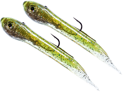 Hook Up Baits Handcrafted Soft Fishing Jigs (Color: Sardine Green Silver / 4 / 5/8 oz)