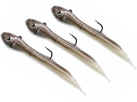 Hook Up Baits Handcrafted Soft Fishing Jigs (Color: Shad White / 3 / 1/4 oz)