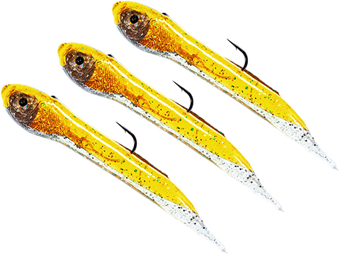 Hook Up Baits Handcrafted Soft Fishing Jigs (Color: Yellow White