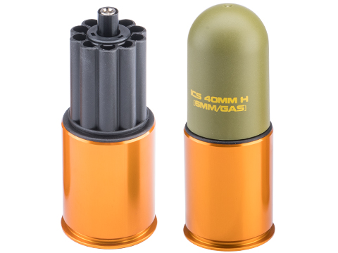 ICS High Speed 70rd 40mm Airsoft Gas Grenade Shell (Quantity: Set of 2)