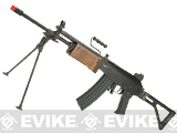 ICS Full Metal Galil ARM Airsoft AEG Rifle with Side Folding Stock  (Model: Real Wood with Bipod)