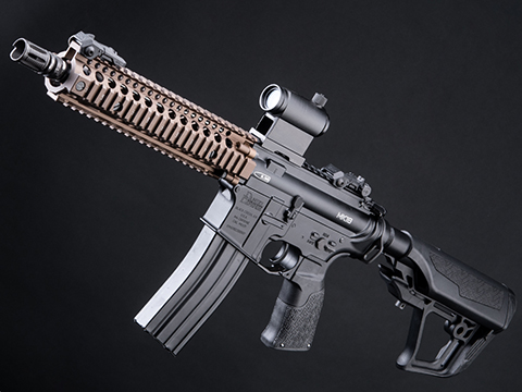 EMG / Daniel Defense Licensed DDMK18 Airsoft EBB AEG Rifle w/ S3 Electronic Trigger by ICS (Model: Black - DE Hand Guard / 400 FPS)