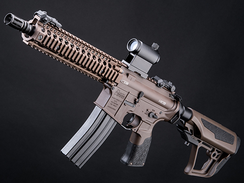 EMG / Daniel Defense Licensed DDMK18 Airsoft EBB AEG Rifle w/ S3 Electronic Trigger by ICS (Model: Dark Earth / 350 FPS / Gun Only)