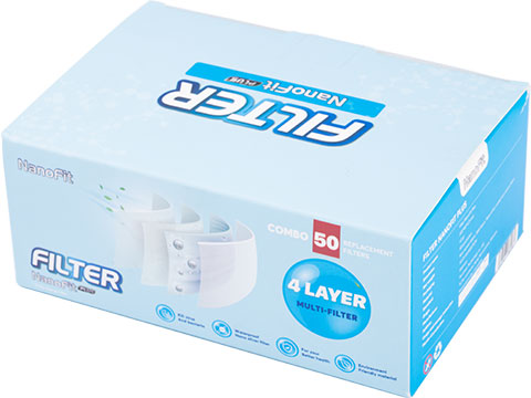 NanoFit Replacement 4-Layer Face Mask Filters (Quantity: Box of 50)