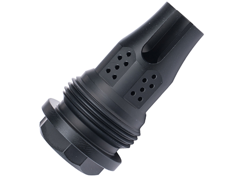 ITP Airsoft 14mm Negative Flash Hider w/ Thread Adapter for ITP Mock Suppressors