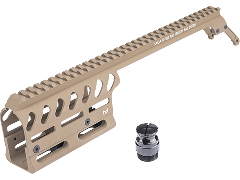 ITP Airsoft M-LOK Handguard for Tokyo Marui Saiga-12 SBS Gas Blowback Shotgun (Color: FDE)