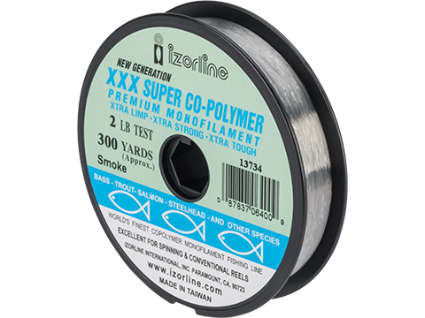 Izorline XXX Super Co-Polymer Premium Monofilament Fishing Line (Color: Smoke / 2lb / 300yd)