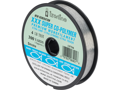 Izorline XXX Super Co-Polymer Premium Monofilament Fishing Line (Color: Smoke / 4lb / 300yd)
