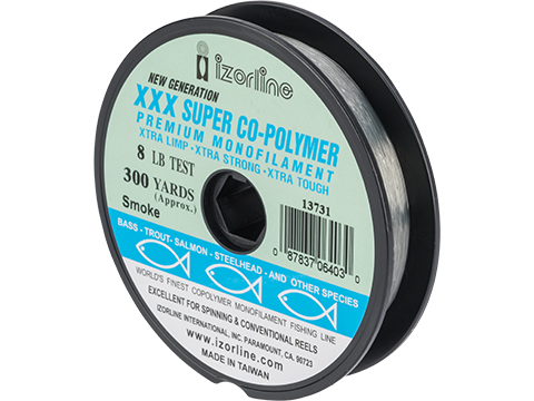 Izorline XXX Super Co-Polymer Premium Monofilament Fishing Line (Color: Smoke / 8lb / 300yd)