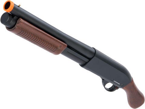 Matrix 3/6 Burst Firing Multi-Shot Gas Powered Airsoft Shotgun (Model: Sawed Off / Black / Wood)