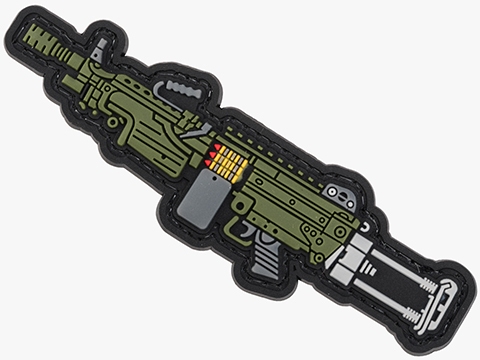 Evike.com PVC Morale Patch Mini Gun Series (Model: M249 / OD)