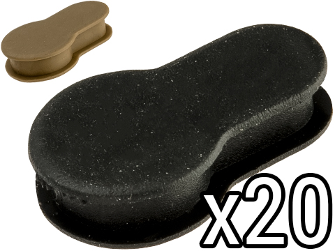 JE Machine Rubber Keymod Slot Covers - Pack of 20 (Color: Black)