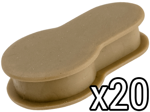 JE Machine Rubber KeyMod Slot Covers (Model: Pack of 20 / Tan)