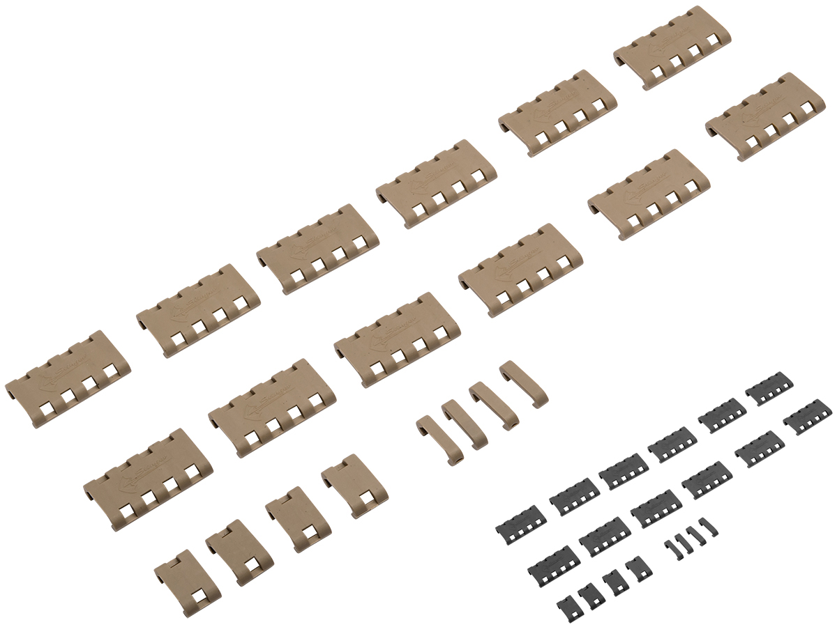 Matrix Military Spec Ladder Type Rail Covers - Set of 20 (Color: Tan)