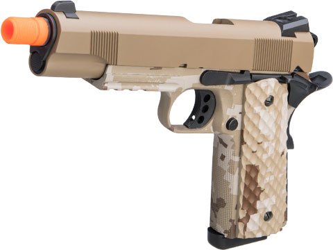 JG Works Tactical MEU 1911 Airsoft Gas Blowback Pistol (Color: Digital Desert)