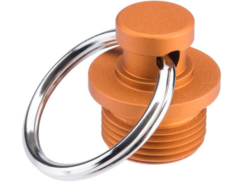 Matrix PLUG Muzzle Protection Barrel Plug and Keychain (Threads: 14mm Negative / Orange)