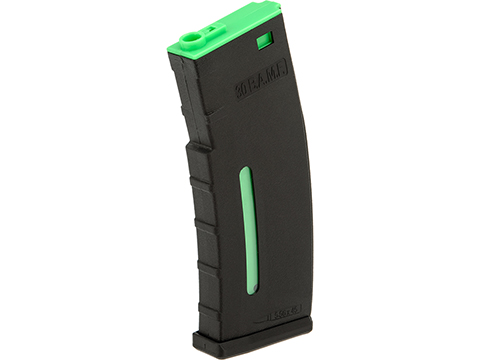 Evike.com BAMF 190rd Polymer Mid-Cap Magazine for M4 / M16 Series Airsoft AEG Rifles (Color: Black w/ Green / Single Magazine)