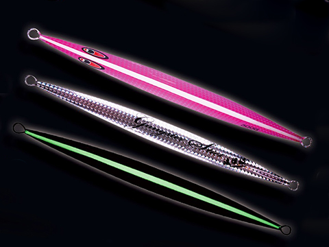Jigging Master Gangster Jig Tri-Facet Laser / Anodized Luminous Iron Jig (Model: 400g / Luminous Pink)