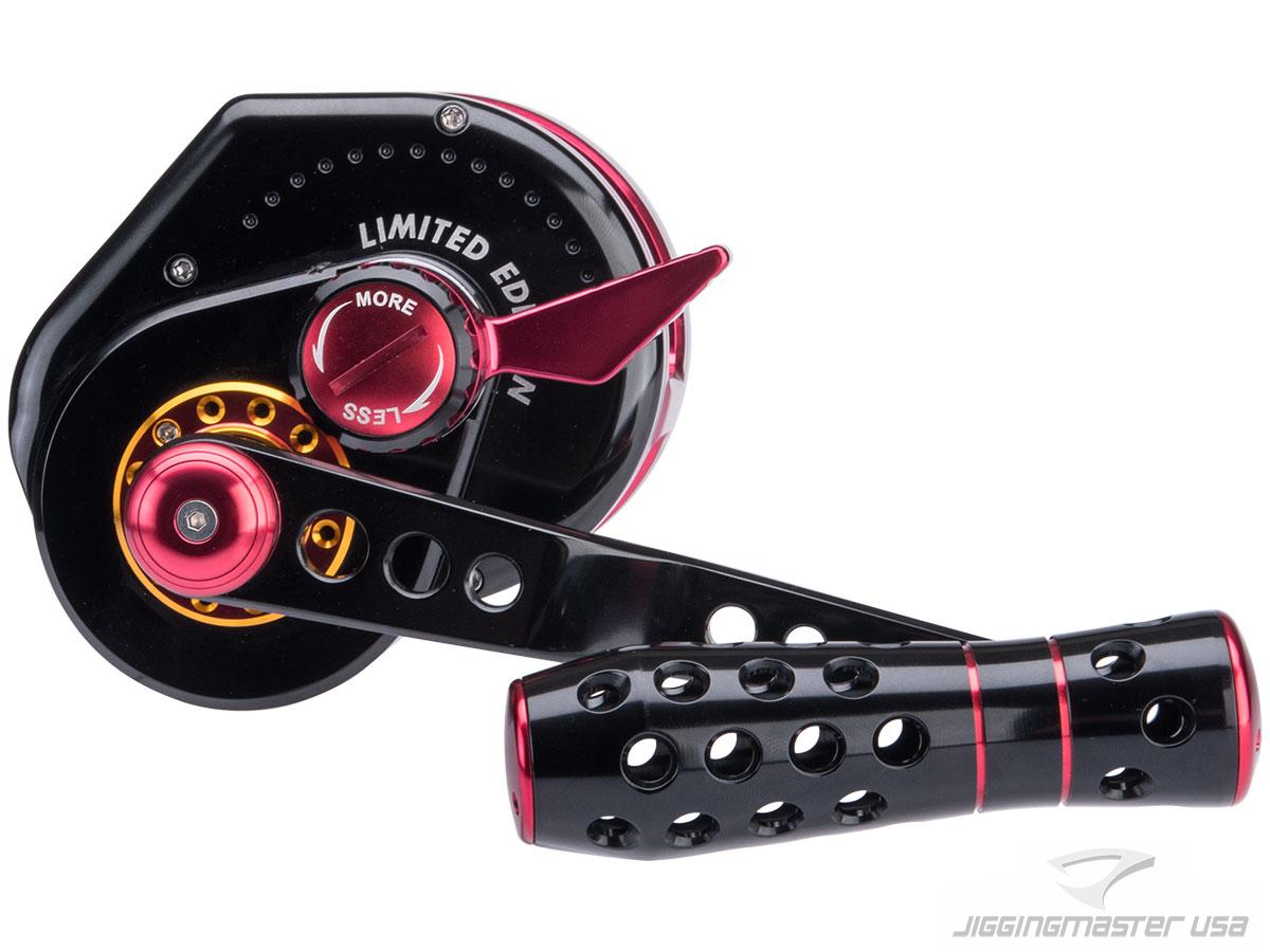 Jigging Master VIP Limited Edition Wiki Violent Slow Lever Wind Fishing  Reel w/ Automatic Line Guide (Model: 3000XH / Left Hand / Black / Red)