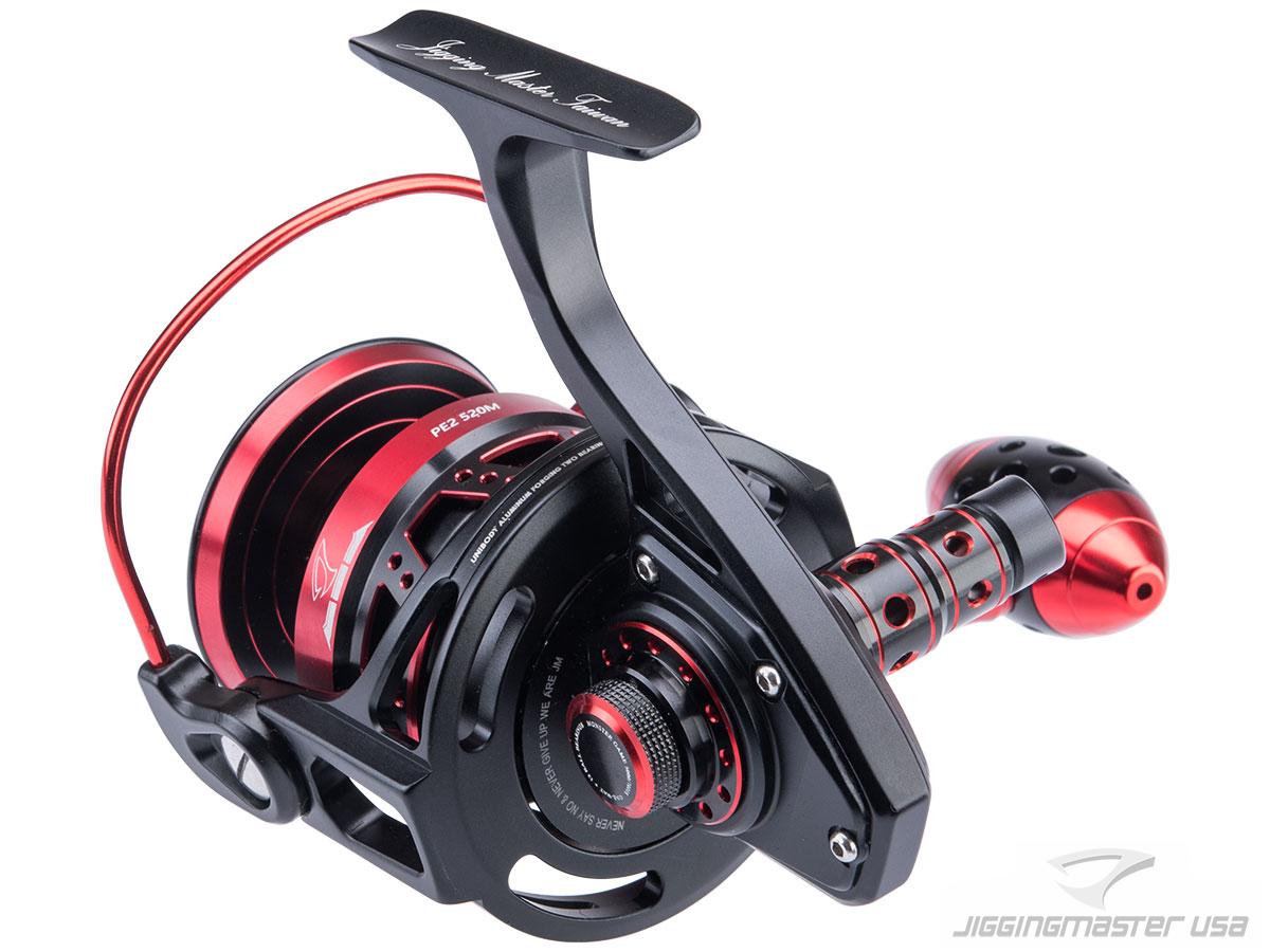 Jigging Master VIP Limited Edition Spinning Fishing Reel (Model: 5000XH -  7000S / Black - Red)