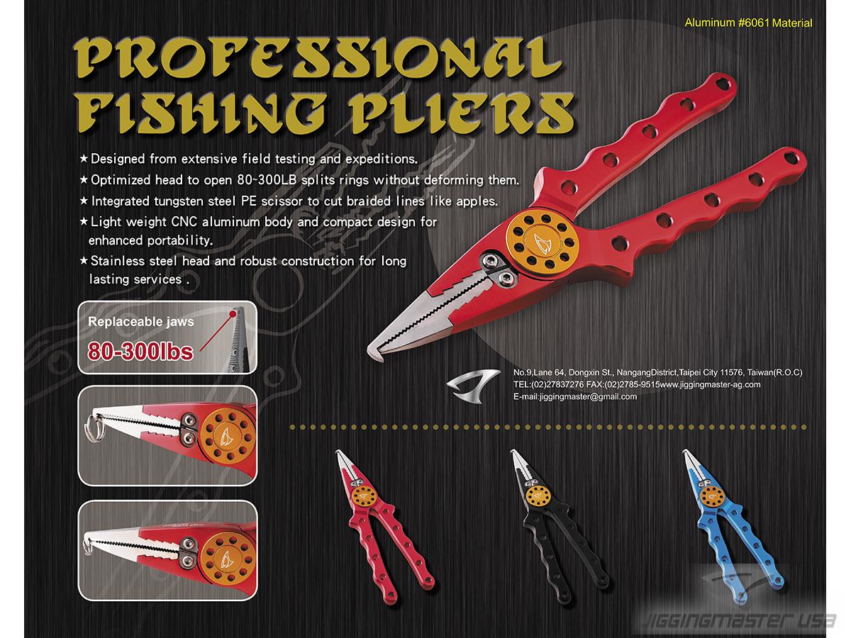 Jigging Master Professional Fishing Pliers (Color: Blue / Gold)