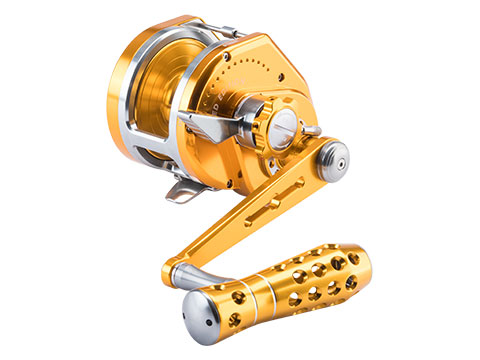 Jigging Master Wiki Jigging VIP Fishing Reel w/ Turbo Knob (Color: Gold-Titanium / 3000XH / Right Hand)