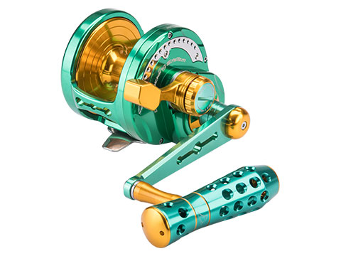 Jigging Master Monster Game High Speed Fishing Reel (Color: Green-Gold / PE8 / Right Hand)