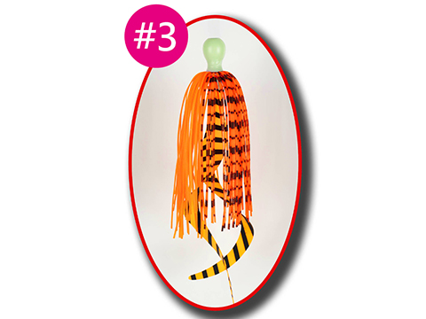 Jigging Master JM Gangster Tango​ Flasher Skirt (Color: Orange - Black / Large w/ Assist Hook)