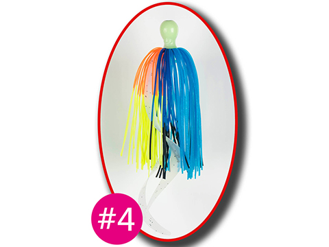 Jigging Master JM Gangster Tango​ Flasher Skirt (Color: Blue - Yellow / Large w/ Assist Hook)