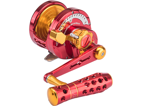 Jigging Master Monster Game High Speed Fishing Reel w/ Turbo Knob (Color: Red-Gold / PE7 / Right Hand)