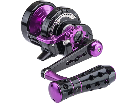 Jigging Master Monster Game High Speed Fishing Reel w/ Turbo Knob (Color: Black-Purple / PE3 / Right Hand)