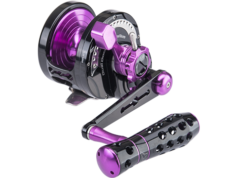 Jigging Master Monster Game High Speed Fishing Reel w/ Turbo Knob (Color: Black-Purple / PE7 / Right Hand)