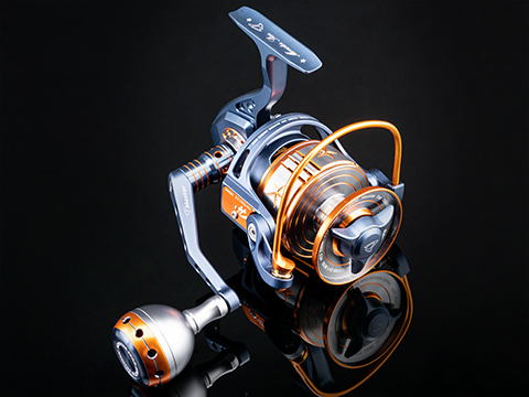 Jigging Master Monster Star Spinning Fishing Reel (Color: Navy Blue-Titanium Gold / 7000H/10000+)