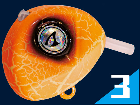 Jiggin Master Diamond Egg Head Fishing Sinker (Color: Orange Stripe / 320g)