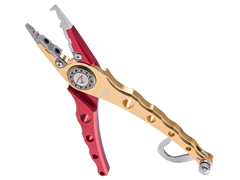 Jigging Master Elite Fishing Large Plier w/ Integrated Hand Gaff (Color: Red / Gold)