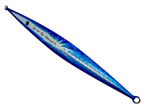 Jigging Master 2025 Limited Edition Classic Diamond VIP Luminous Fishing Jig (Color: Blue Laser / 100g / Long)