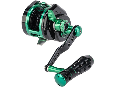 Jigging Master VIP Limited Edition Wiki Violent Slow Lever Wind Fishing Reel w/ Automatic Line Guide (Model: 3000H / Right Hand / Black / Green)