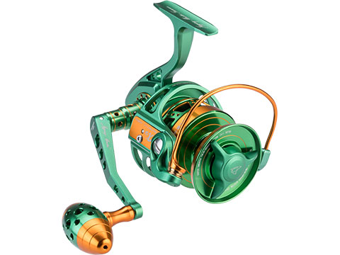 Jigging Master Monster Game Spinning Fishing Reel (Model: 5000H / Yellow Fin Special Green & Gold)