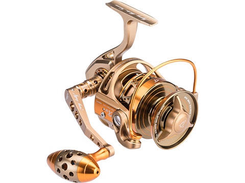 Jigging Master Monster Game Spinning Fishing Reel (Model: 5000XH / Brown & Gold)