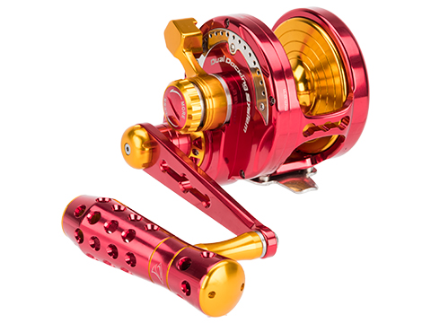Jigging Master Monster Game High Speed Fishing Reel (Color: Red-Gold / PE7 / Left Hand)