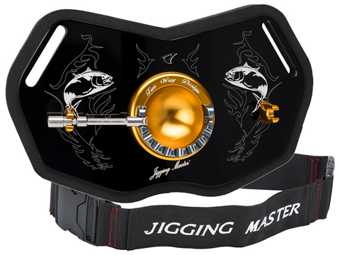 Jigging Master Patented Two Way 2012 Gimbal Plate (Model: Right Hand Black / Gold)