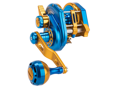 Jigging Master Wiki Violent Slow Lever Wind Fishing Reel w/ Automatic Line Guide (Model: 2000XH / Right Hand / Blue-Gold)