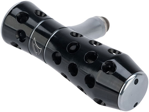 Jigging Master CNC Aluminum JM Ergonomic Two Bearing T-Bar Handle (Model: Small / Black & Gray)