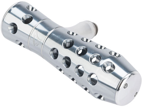 Jigging Master CNC Aluminum JM Ergonomic Two Bearing T-Bar Handle (Model: Large / Gray & Silver)