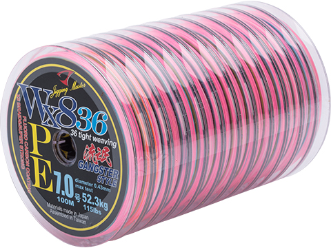 Jigging Master Gangster WX8 36 Knit Tight Weaving PE Braided Line (Size: #7 115 lbs)