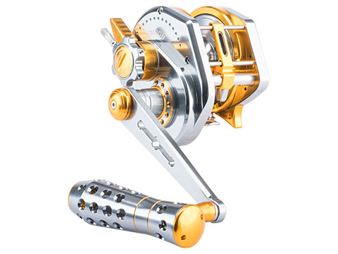 Jigging Master VIP Limited Edition Wiki Violent Slow Lever Wind Fishing Reel w/ Automatic Line Guide (Model: 3000XH / Right Hand / Titanium Gold)