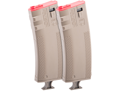 EMG Troy Industries 250rd Mid-Cap Battlemag w/ T-Grip Magazine Assist for M4/M16 Series Airsoft AEG Rifles (Color: Dark Earth / Pack of 2)